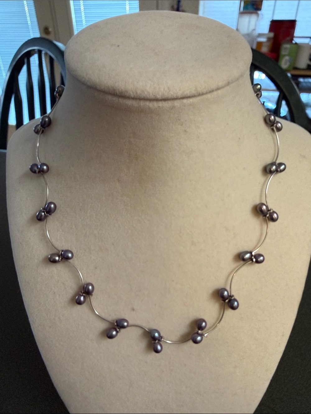 Elegant Freshwater Pearl 925 Sterling Silver Necklace - Women Jewelry